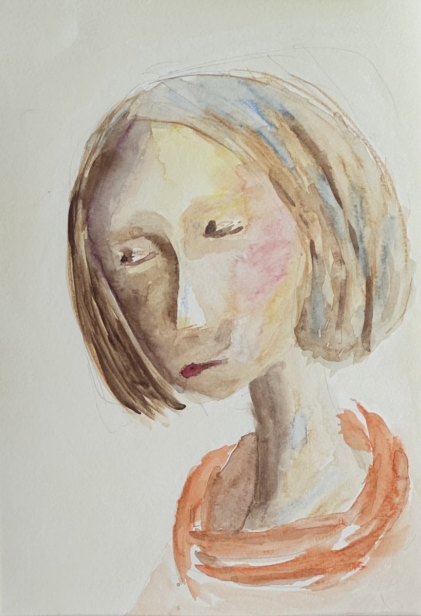 Watercolour portrait by Sheila Melbye